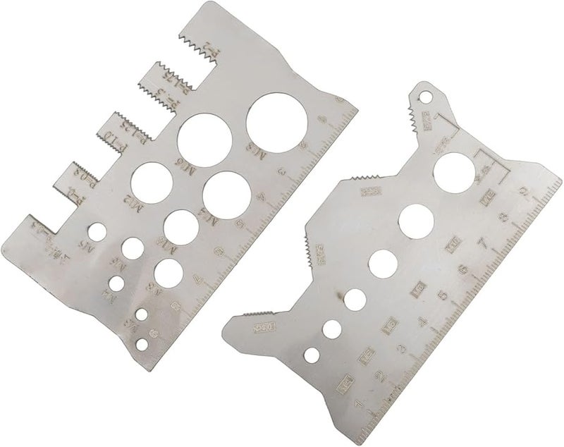 Stainless Steel Metric Thread Pitch Gauge 2 Pack for Bolt Nut Screw Measurement - Image 5