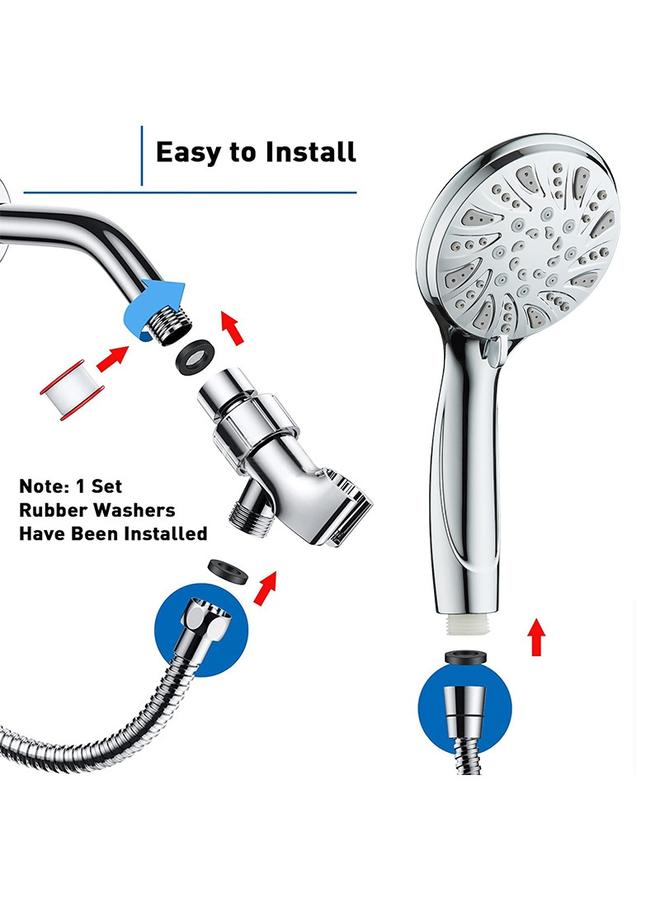 Bluejw American Style With Spray Gun 5 1 Multifunctional Pressurized Hand Shower Spray Massage Shower - Image 2