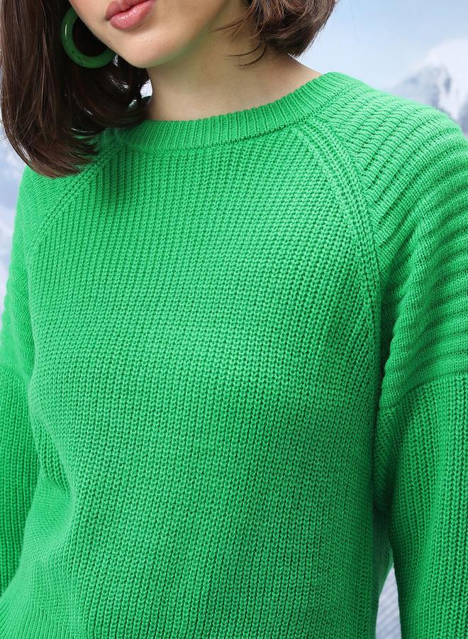 Tokyo Talkies Raglan Sleeves Round Neck Sweater - Image 5