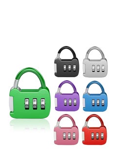 Travel Combination Padlock 3 Digit Combination Coded Lock Zinc Alloy Resettable Code Lock for Travel Bag Suit Case (Random Color)