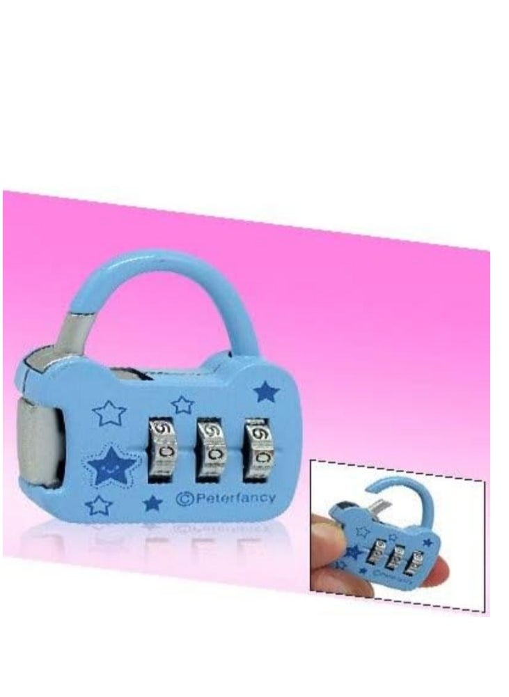 Generic - Travel Combination Padlock 3 Digit Combination Coded Lock Zinc Alloy Resettable Code Lock for Travel Bag Suit Case (Random Color) - Image 1