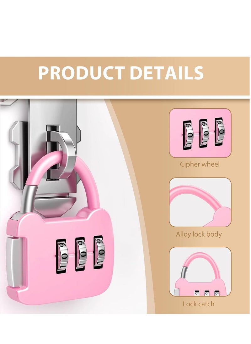 Generic - Travel Combination Padlock 3 Digit Combination Coded Lock Zinc Alloy Resettable Code Lock for Travel Bag Suit Case (Random Color) - Image 1