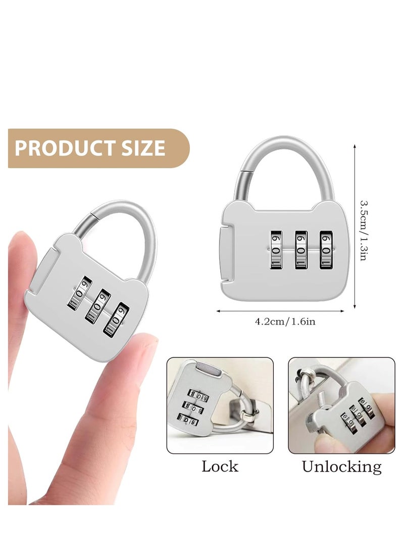Generic - Travel Combination Padlock 3 Digit Combination Coded Lock Zinc Alloy Resettable Code Lock for Travel Bag Suit Case (Random Color) - Image 1