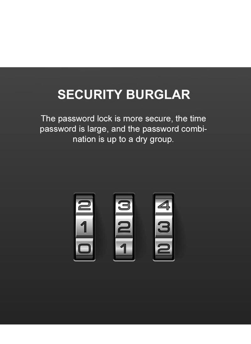 Generic - Travel Combination Padlock 3 Digit Combination Coded Lock Zinc Alloy Resettable Code Lock for Travel Bag Suit Case (Random Color) - Image 1