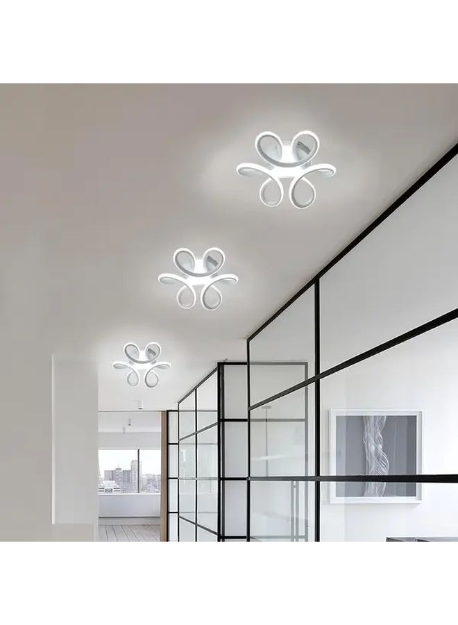Modern LED Ceiling Light Slim Fixture 3 Color Adjustable White Semi Flush Mount - Image 1