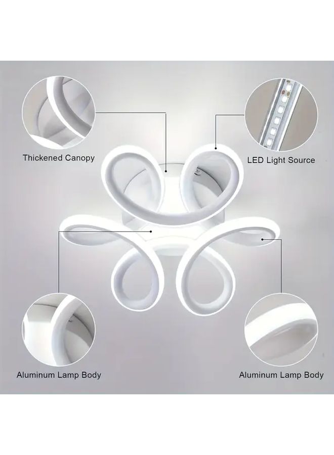 Modern LED Ceiling Light Slim Fixture 3 Color Adjustable White Semi Flush Mount - Image 3