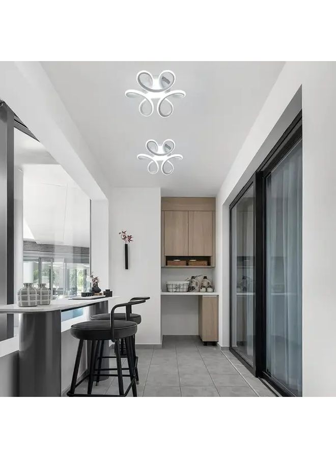 Modern LED Ceiling Light Slim Fixture 3 Color Adjustable White Semi Flush Mount - Image 2