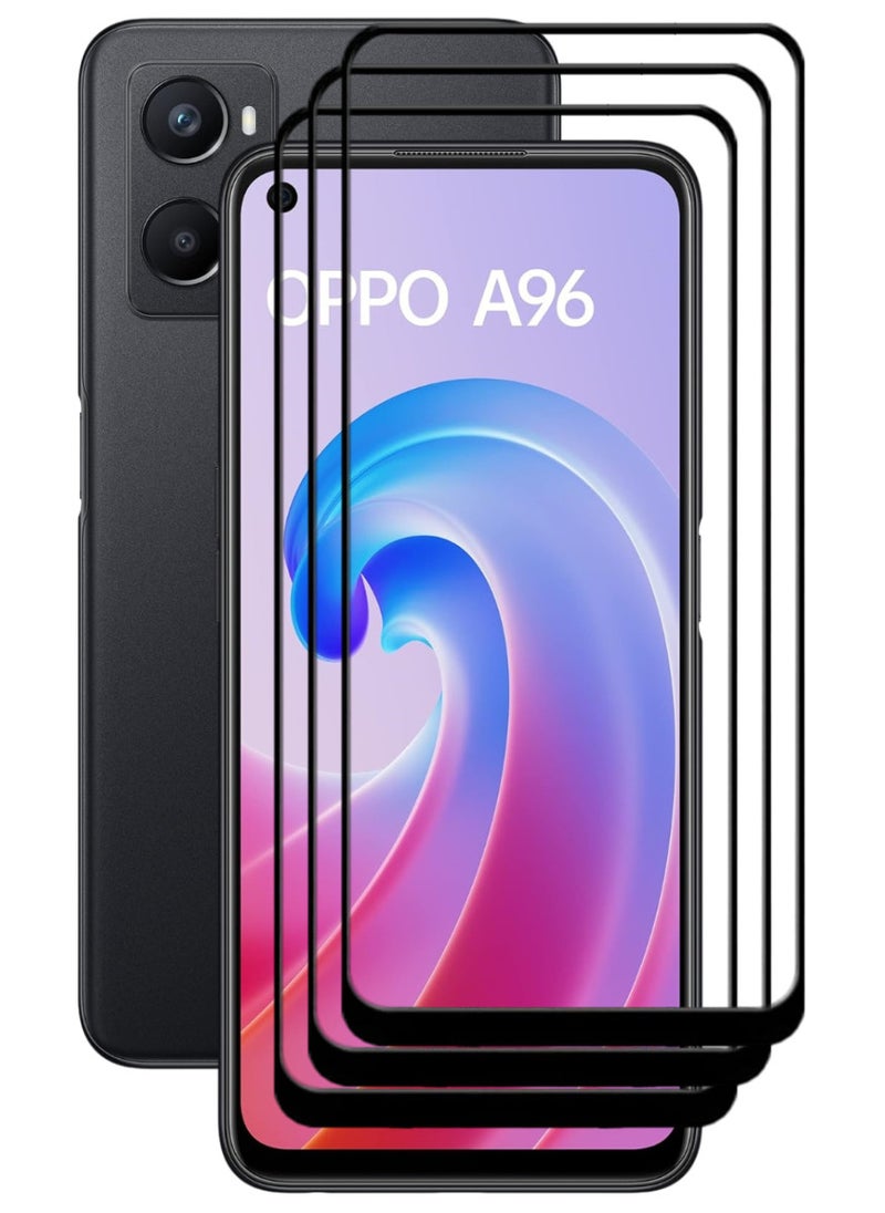 ACLIX 3 Pieces Antistatic ESD Dustproof Premium Quality High Definition Tempered Glass Screen Protector Designed For Oppo A96 - Image 1