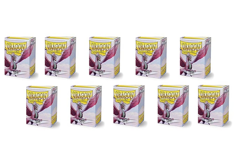dragon shield 10 Packs Dragon Shield Matte Pink Standard Size 100 ct Card Sleeves Display Case - Image 2