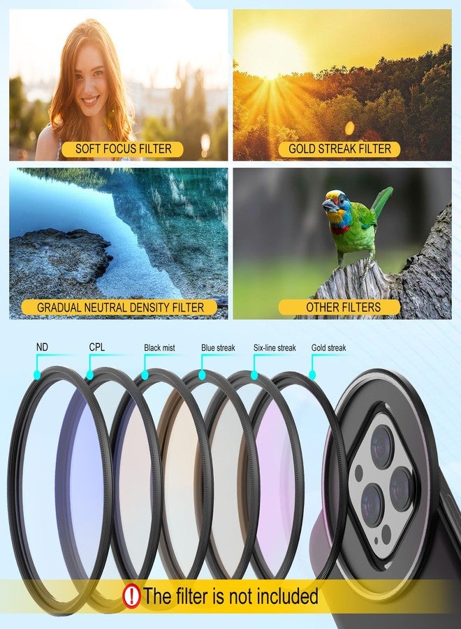 HAFOKO 67mm Magnetic Lens Filter Mount Universal Magnetic Filter Clip Adapter Compatible for iPhone 16 Pro Max/16 Plus/15 Pro Max/15 Plus/14 Pro Max/14 Plus/13 Pro Max/12 Pro Max(No Filter) - Image 2