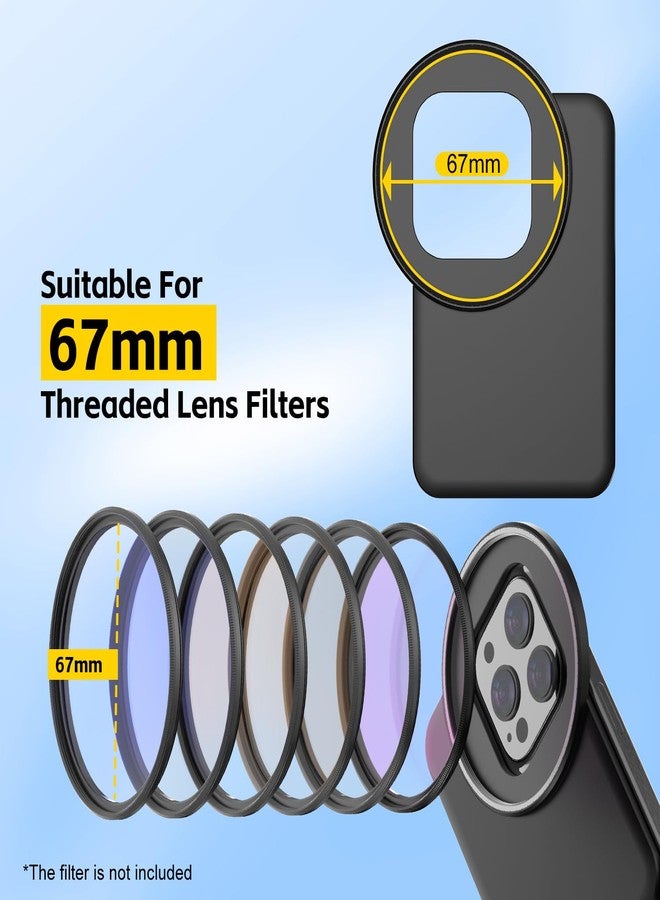 HAFOKO 67mm Magnetic Lens Filter Mount Universal Magnetic Filter Clip Adapter Compatible for iPhone 16 Pro Max/16 Plus/15 Pro Max/15 Plus/14 Pro Max/14 Plus/13 Pro Max/12 Pro Max(No Filter) - Image 5
