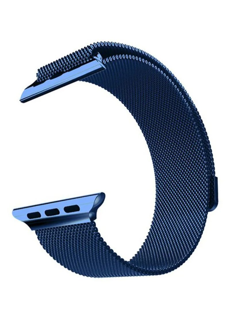 HEXABEX - Apple Watchband 46mm/45mm/44mm/49mm Milanese Apple Watch Strap for Apple Watch All Series Blue - Image 1