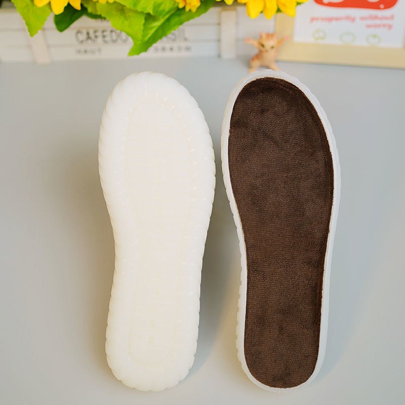 Thick Anti-Kick Crystal Beef Tendon Sole Slippers Puff Shoes Wool Ice Stripe Hollow Thread Woven Crocheted Sole - Image 2