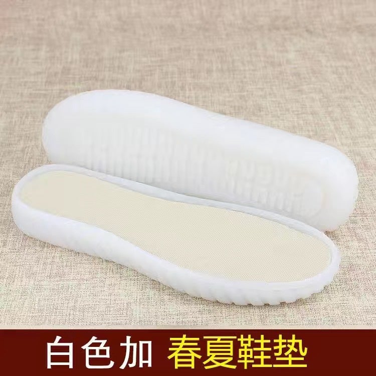 Thick Anti-Kick Crystal Beef Tendon Sole Slippers Puff Shoes Wool Ice Stripe Hollow Thread Woven Crocheted Sole - Image 3