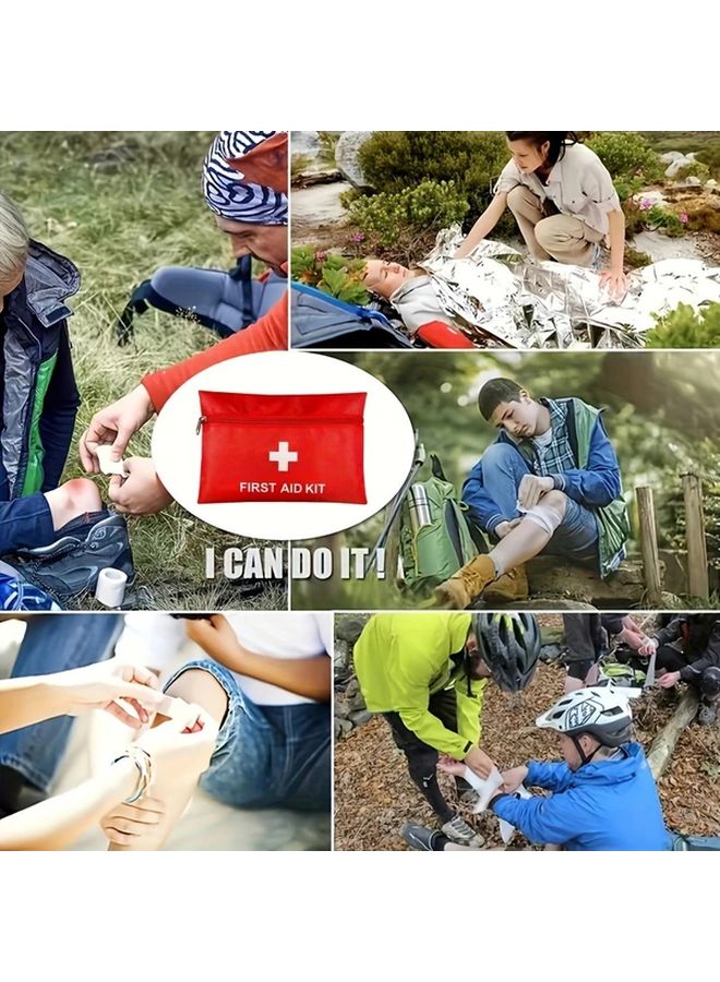 Portable First Aid Kit With Small Accessories For Home Car Camping Hiking Emergency - Image 4