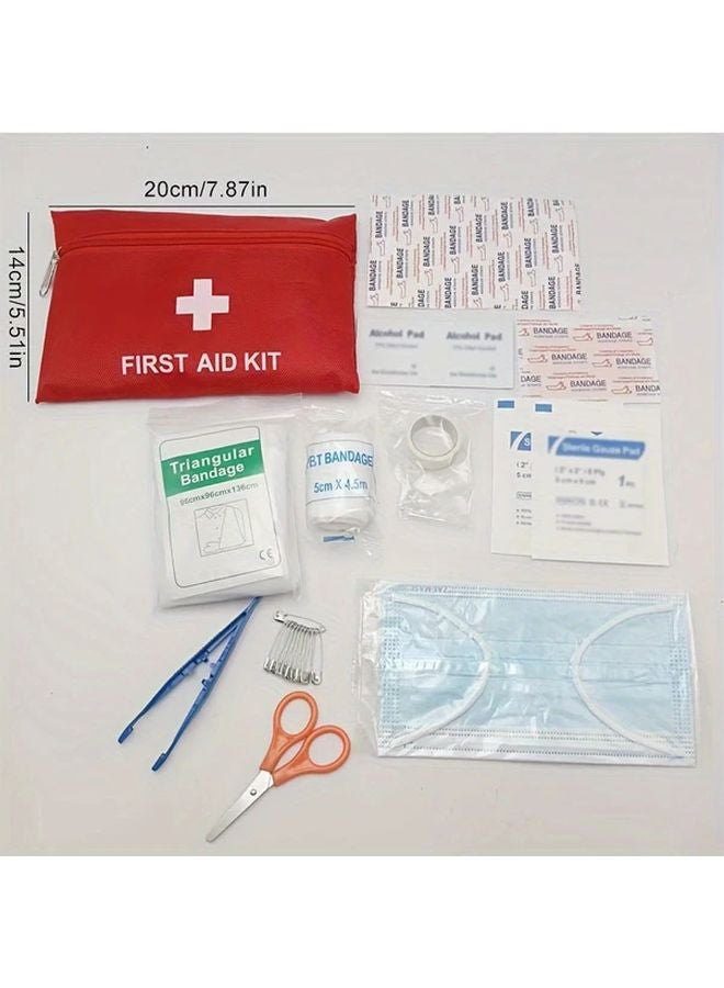 Portable First Aid Kit With Small Accessories For Home Car Camping Hiking Emergency - Image 3