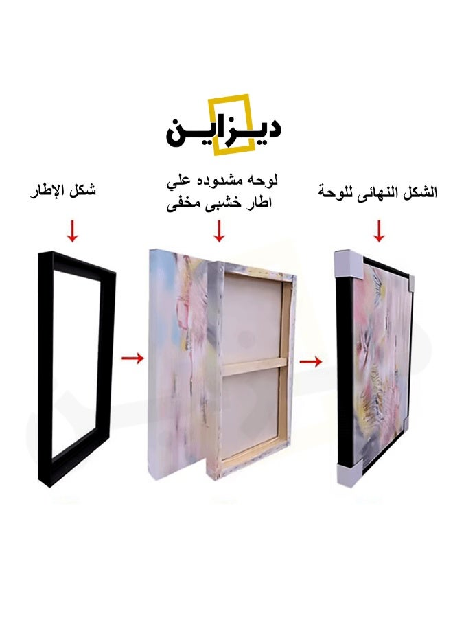 لوحه تجريدية - بإطار أسود - Image 3