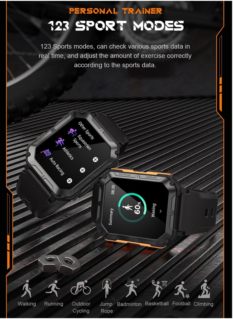 Smart Watch for Men Sports Smartwatch with Bluetooth Call IP68 1.83 inch Fitness Tracker