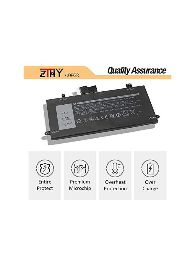 ZTHY New J0Pgr Laptop Battery Replacement For Dell Latitude 5285 E5285 5290 2-In-1 Series T17G T17G001 T17G002 Jopgr 0J0Pgr X16Tw Fth6F Ftg78 1Wnd8 7.6V 42Wh - Image 4
