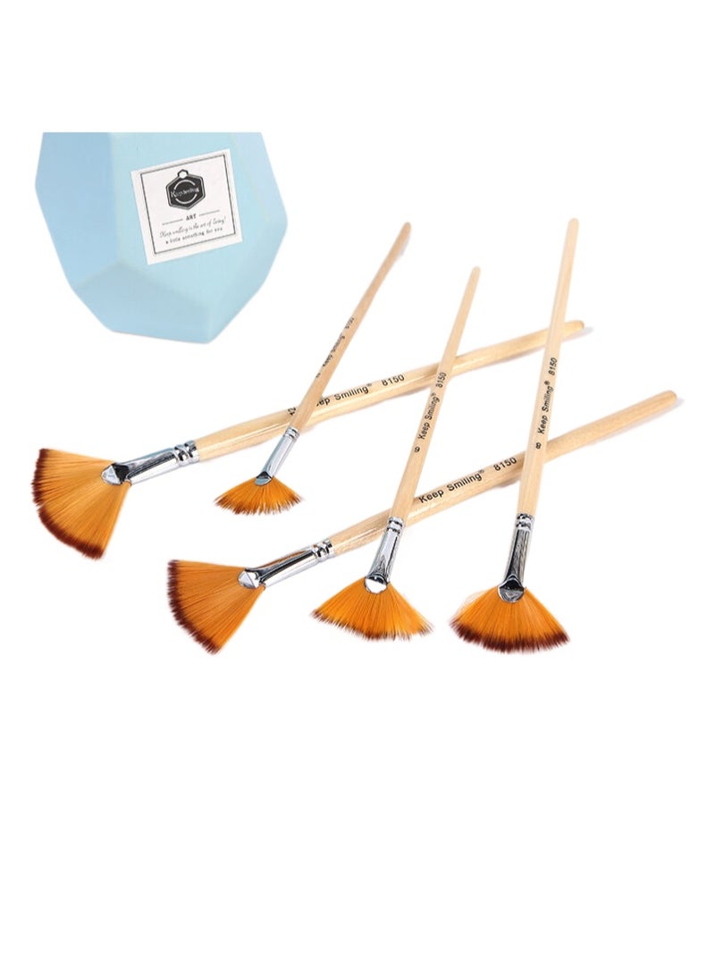 Keep Smiling 5PCS Professional Artist Brush Set for Oil, Acrylic & Watercolor - Image 4