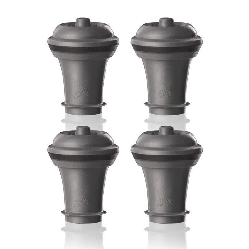 Vacu Vin Vacu Vin Wine Saver Vacuum Stoppers - Set of 4 - Gray - for Wine Bottles - Keep Wine Fresh for Up to a Week with Airtight Seal - Compatible with Vacu Vin Wine Saver Pump - Image 1