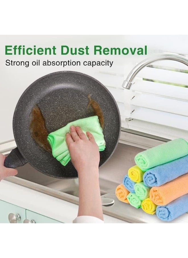 Happy Home Microfiber Glass Cleaning Cloths - (2 Pack) Quickly Absorbent Cleaning Towel Set, Ideal for Cars, Kitchen, Home, Gym, 60x40cm, Multicolour  - Image 5