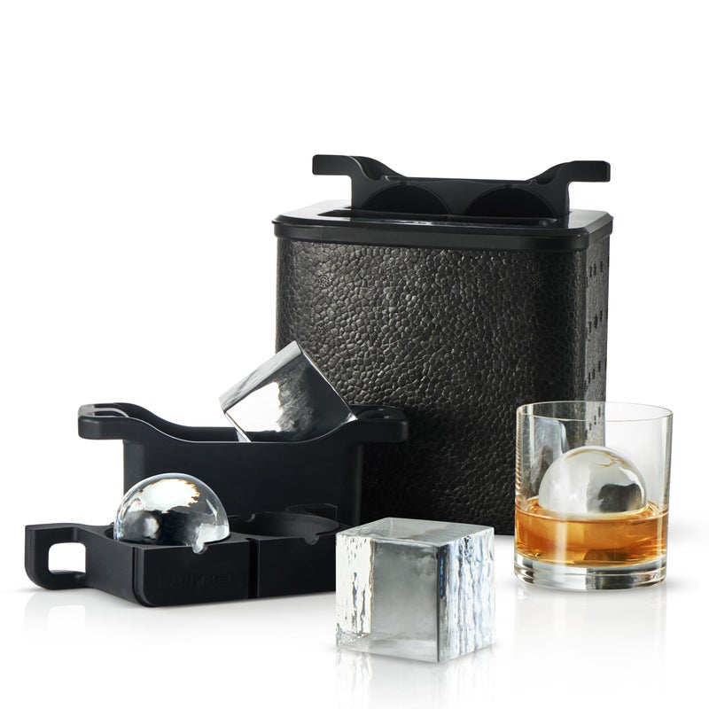 Berlinzo Clear Ice Cube Maker Mold  Combo 22 Crystal Clear Ice Cubes  Balls  Ice Square Maker Mold Pure Round Ice Spheres for Whiskey Cocktails  Bourbon Nonelectric