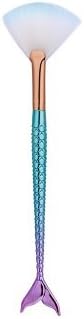 LyDia Small Mermaid Fishtail Fan Green Cheek BlusherBlendingFace n Body ContourHighlighterBronzerDust Makeup Brush