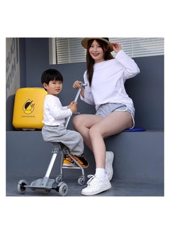 Duck Kid's Ride-On Trolley Case - 20-Inch Cartoon Suitcase with Expandable Design  - Image 2