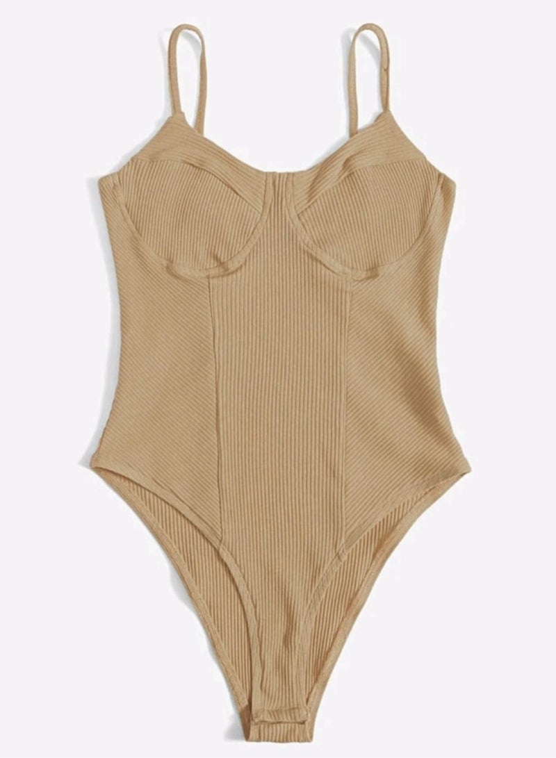 Bodysuit Without Sleeves Knitted Fabric - Image 1