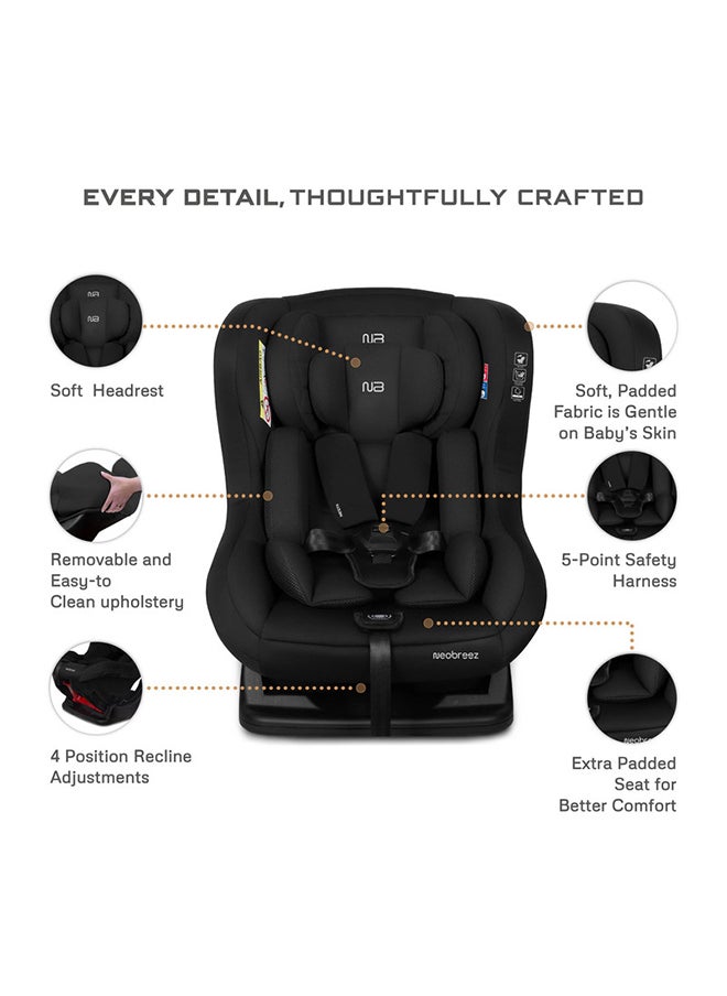 neobreez Nestii Infant/Baby/Kids Travel 2 In1 Convertible Car Seat, Ece R44, Space Saving Car Seat Reducer & Wedge, Forward Facing & Rear Facing, Slip Stopper, Injection Mold, 4 Level Recline (0-4 Years, 18Kg)  - Image 2