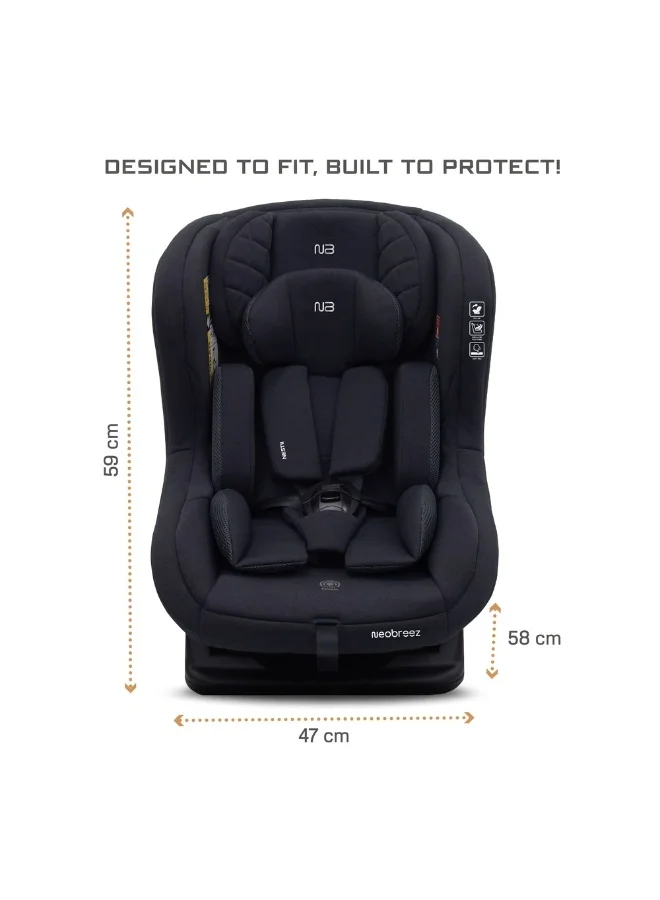 neobreez NESTII Infant/Baby/Kids/Toddler Travel 2 In 1 Convertible Car Seat, ECER44, Reducer & Wedge, Forward Facing&Rear Facing,  Slip Stopper, Injection Mold, 4 Level Recline, 0-4Yrs, 18Kg, Group 0+/1, 5 Point Harness