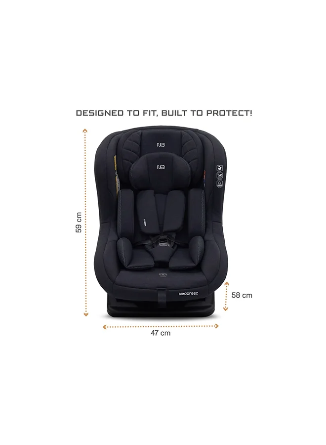 neobreez NESTII Infant/Baby/Kids/Toddler Travel 2 In 1 Convertible Car Seat, ECER44, Reducer & Wedge, Forward Facing&Rear Facing,  Slip Stopper, Injection Mold, 4 Level Recline, 0-4Yrs, 18Kg, Group 0+/1, 5 Point Harness