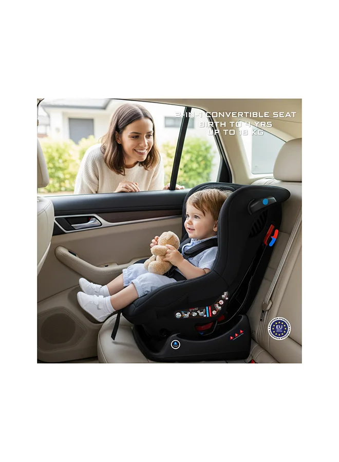 neobreez NESTII Infant/Baby/Kids/Toddler Travel 2 In 1 Convertible Car Seat, ECER44, Reducer & Wedge, Forward Facing&Rear Facing,  Slip Stopper, Injection Mold, 4 Level Recline, 0-4Yrs, 18Kg, Group 0+/1, 5 Point Harness