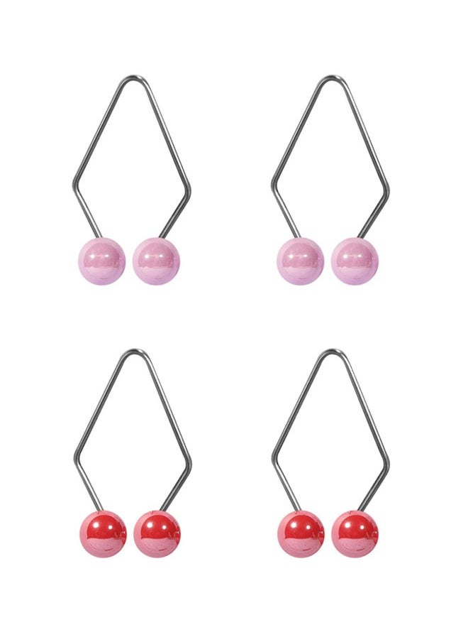 4 Pcs Dimple Maker for Cheeks Clip, Raise The Corners of The Mouth Mouth Exerciser, Lift Lip Stretching Lifting Exercise Lips Trainer, Training Face Lift Beauty Smile Tool(Red/Purple) - Image 2