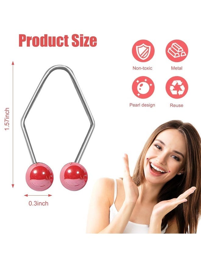 4 Pcs Dimple Maker for Cheeks Clip, Raise The Corners of The Mouth Mouth Exerciser, Lift Lip Stretching Lifting Exercise Lips Trainer, Training Face Lift Beauty Smile Tool(Red/Purple) - Image 3