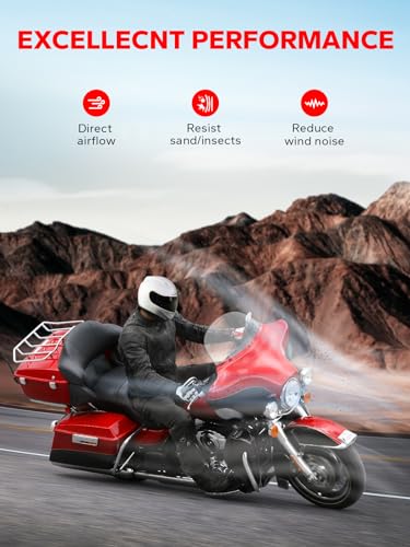 Amazicha Clear 13" Windshield Round Windscreen Wind Splitter Wind Deflector Compatible for 1996-2013 Harley Davidson Touring Electra Glide Ultra Classic Street Glide Ultra limited Tri Glide FLHT FLHX - Image 2