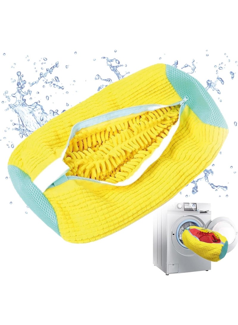 Reusable Shoe Washing Bag with Side Opening, Invisible Zipper Laundry Bag for Shoes, Mesh Sneaker Cleaning Bag for Washing Machine and Dryer, Durable Shoe Protector for Athletic Shoes and All Sizes - Image 1