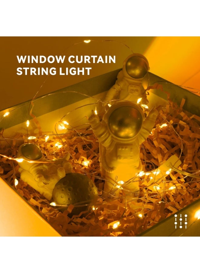 Baytion Curtain String Light,300 LED Lights Window Curtain Light USB 3x3Meters Fairy Lights with Remote Control,8 Lighting Modes Lights for,Bedroom,Party,Wedding Wall Decorations(USB Powered) - Image 2