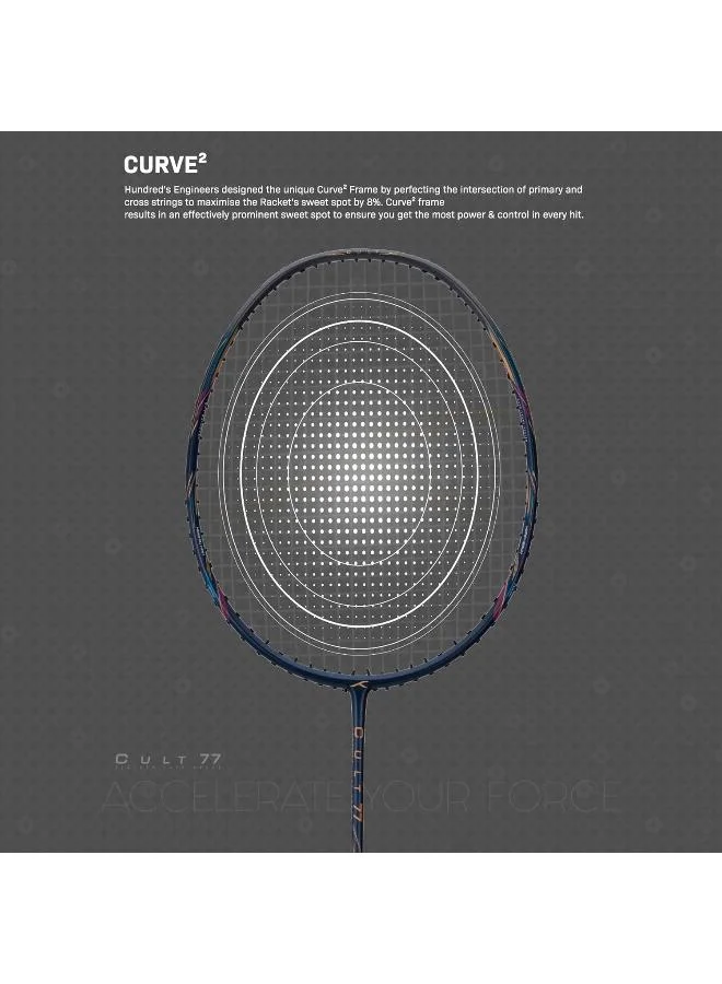 هندرد مضرب تنس الريشة خفيف الكربون  ريشة من هاندرد كالت للاعبين المتوسطين مع غطاء كامل