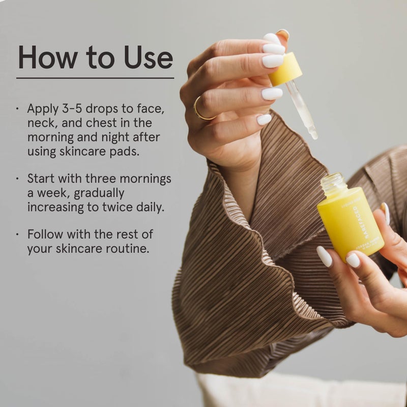 Barefaced Liquid Gold 1 Fl Oz - 15% Vitamin C Serum with Hyaluronic Acid & Vitamin E for Anti-Aging, and Hydration, Antioxidant Formula, Reduces Dark Spots, Acne & Wrinkles - Image 3