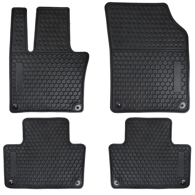 Matericuo Car Floor Mats Custom Fit for 20162025 Volvo XC90 Black Rubber Auto Liner Mats All Weather Protection Heavy Duty Odorless
