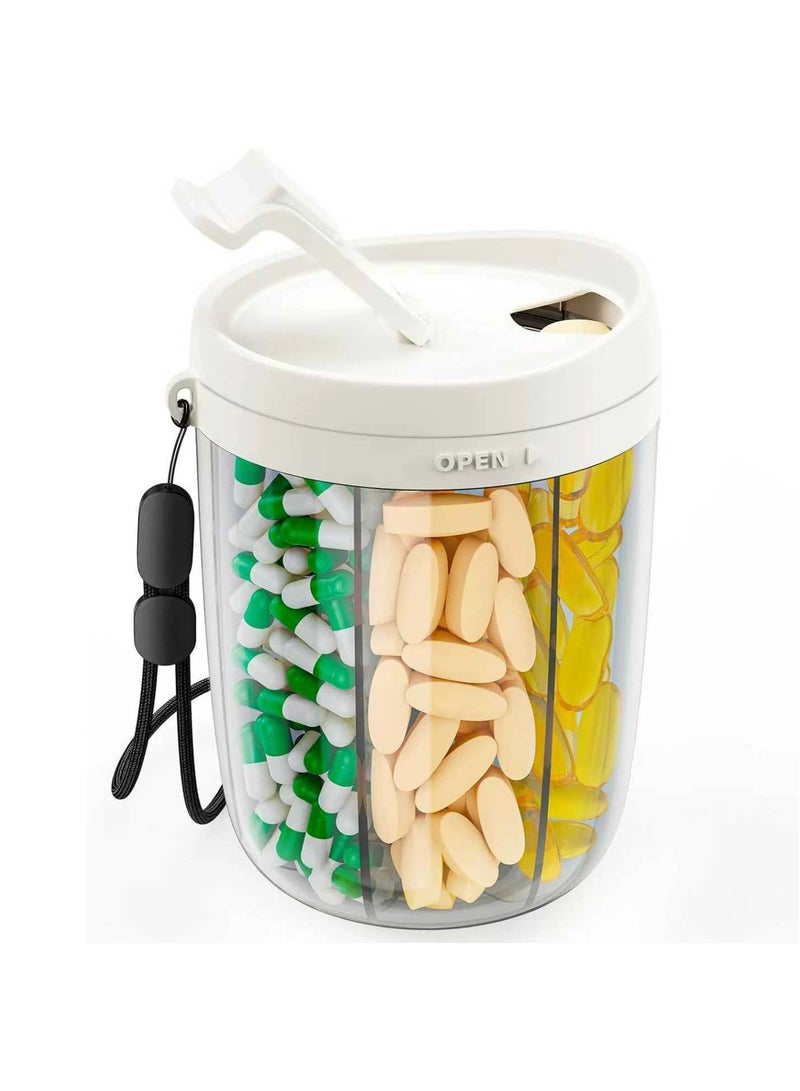 general Large Supplement Organizer Bottle, Holds Plenty of Vitamins in 1 Monthly Pill Dispenser with Anti-Mixing & Wide Openings Design, Easy to Retrieve Meds, Includes 20 Pcs Stick-on Labels - Image 1