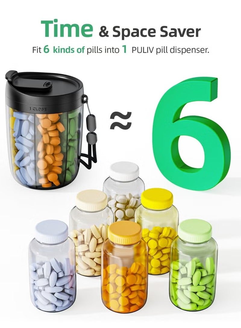 general Large Supplement Organizer Bottle, Holds Plenty of Vitamins in 1 Monthly Pill Dispenser with Anti-Mixing & Wide Openings Design, Easy to Retrieve Meds, Includes 20 Pcs Stick-on Labels - Image 3