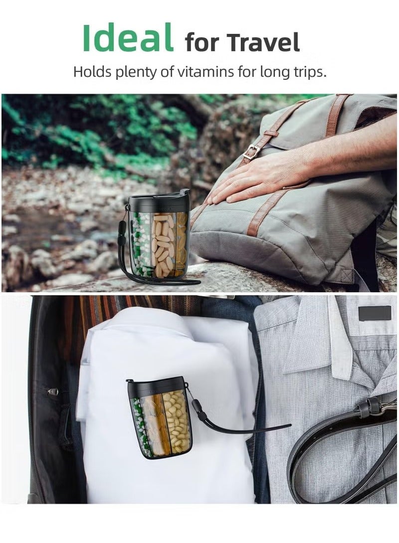 general Large Supplement Organizer Bottle, Holds Plenty of Vitamins in 1 Monthly Pill Dispenser with Anti-Mixing & Wide Openings Design, Easy to Retrieve Meds, Includes 20 Pcs Stick-on Labels - Image 4