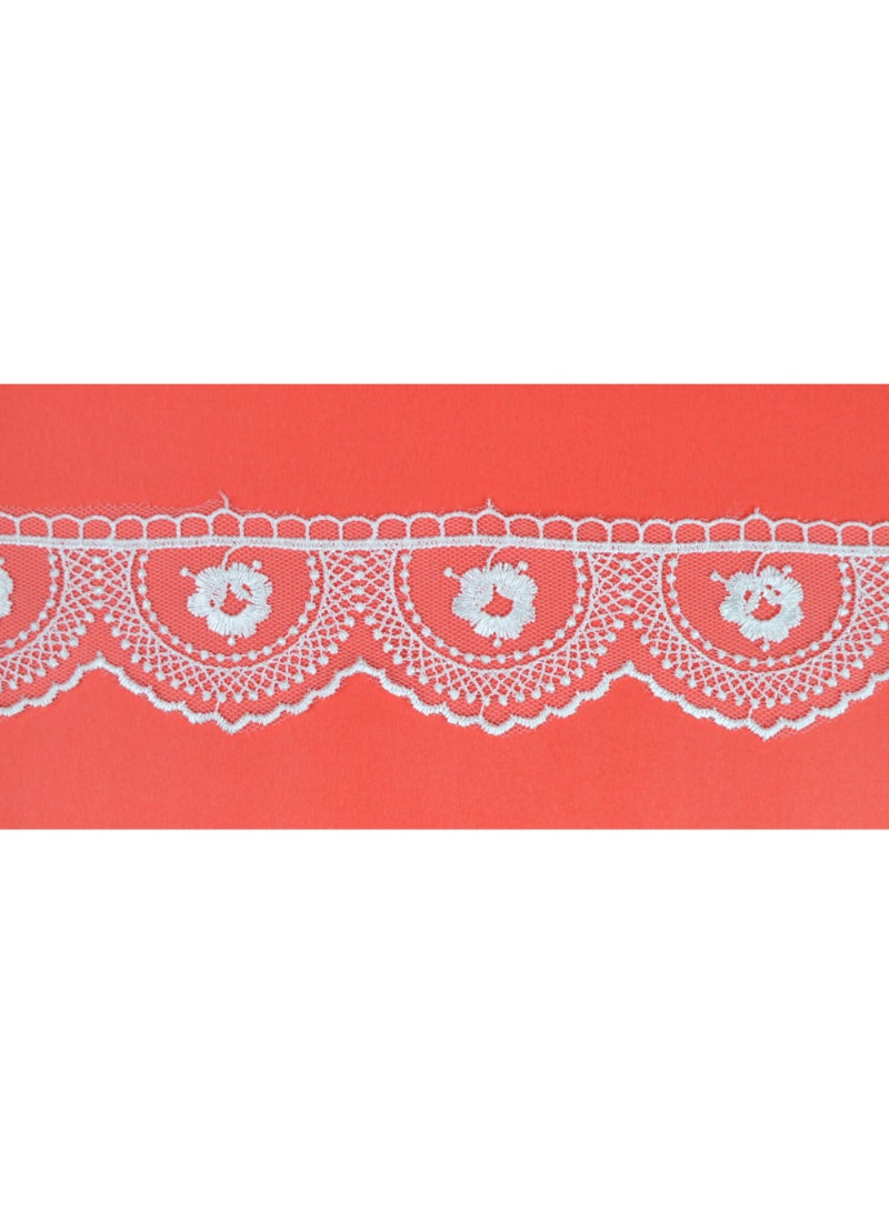 Glossy Tulle Lace 4Cmx12Meter (88E1010)