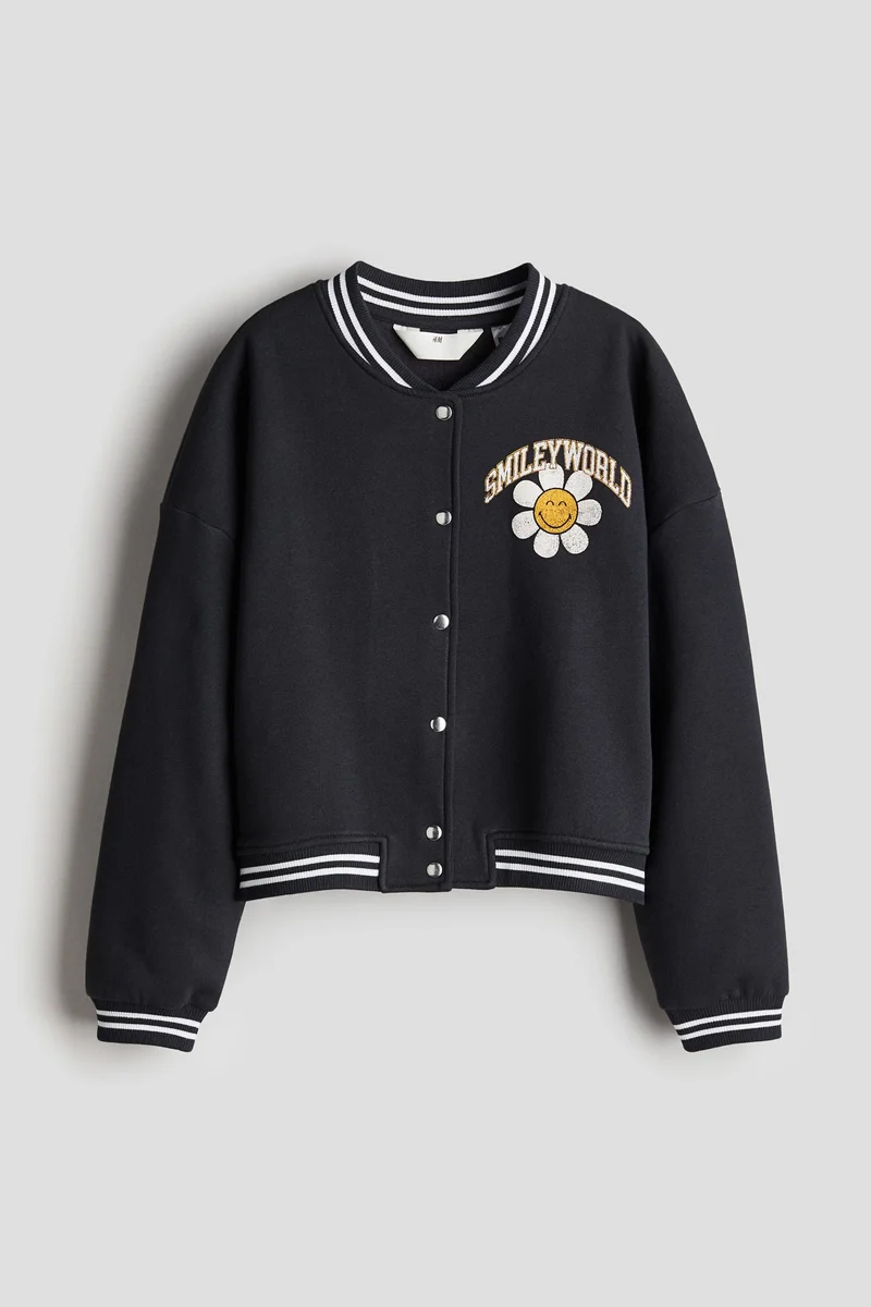 H&M Printed sweatshirt baseball jacket