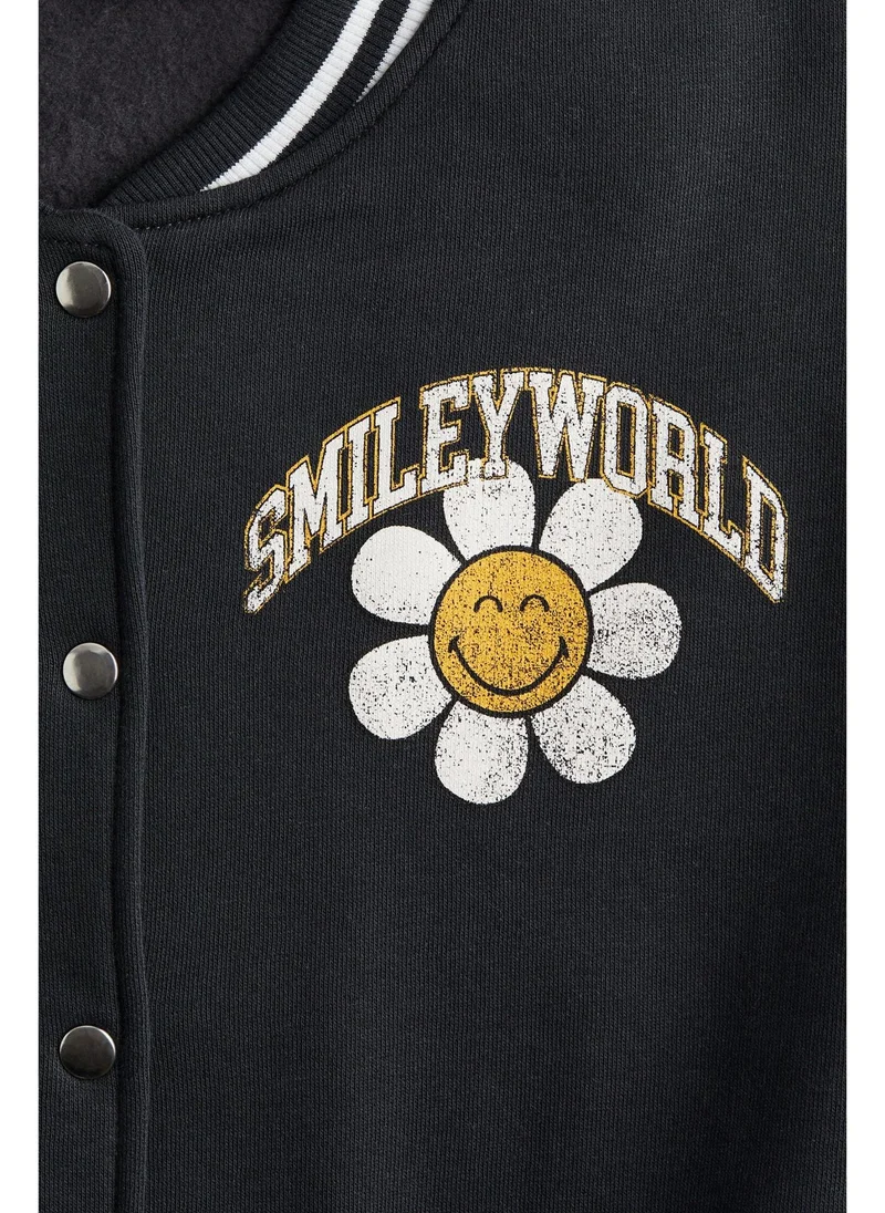 H&M Printed sweatshirt baseball jacket