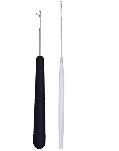 LASSUM 5 Pieces Different Size Latch Hook Crochet Needle Hook Tool Set for Braid Hair,Carpet Making and Other Crafts - Image 3