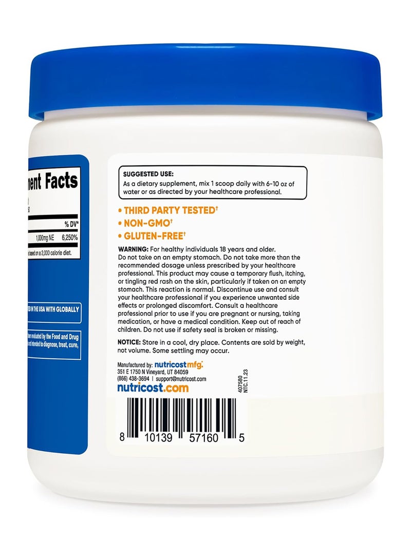 Nutricost Niacin Vitamin B3 Powder 250 Grams 1G Per Serving Pure Vitamin B3 Niacin Powder - Image 4